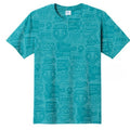 UNM Current Logos Tattoo T-shirt - Washed Aqua