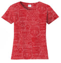 UNM Current Logos Tattoo Ladies T-shirt - Washed Red
