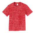 UNM Current Logos Tattoo T-shirt - Washed Red