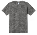UNM Vintage Logos Tattoo T-shirt - Washed Grey